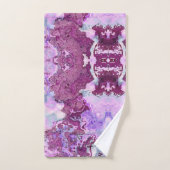 Texture de pierre de marbre violet et rose (Serviette à main)