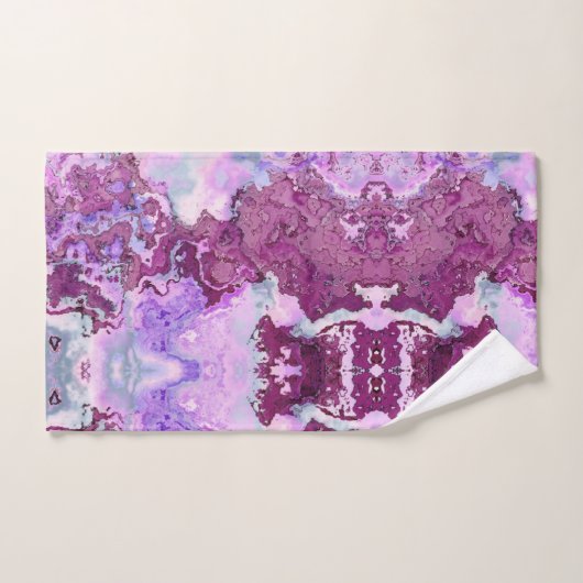 Texture de pierre de marbre violet et rose (Serviette à main)