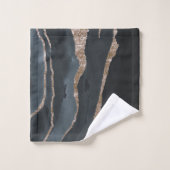 Texture de pierre granitique marbre or noir cool p (Gant de toilette)