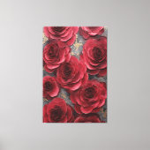 Texture de Rose Rouge Art Mural Abstrait (Recto)