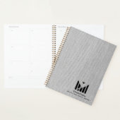 Texture de tissu blanc Élégant Logo Monogramme Per (Devant avec enveloppe)