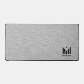 Texture de tissu blanc Logo de monogramme élégant (Recto)