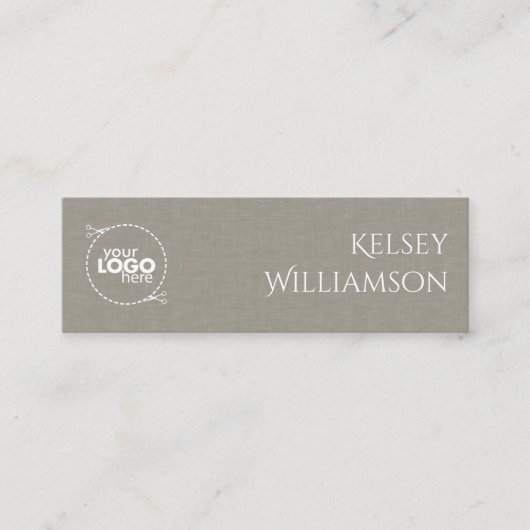 Texture de tissu subtil Mini Carte de visite perso (Devant)