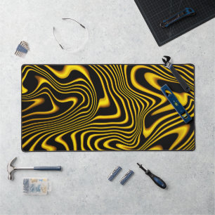 Texture de tourbillons noir jaune or