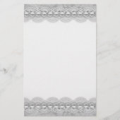 Texture dentelle et perles Papeterie (Devant)