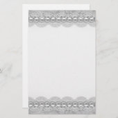 Texture dentelle et perles Papeterie (Devant / Derrière)