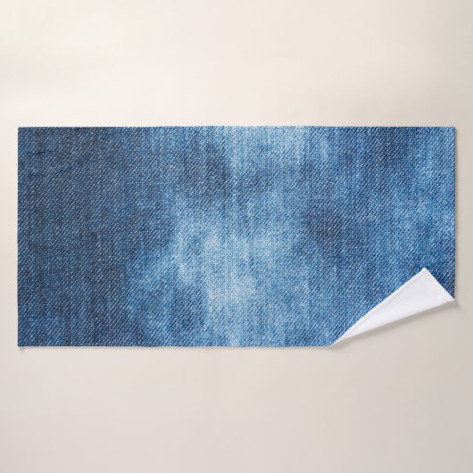 Texture des jeans en denim bleu (Serviette de bain)