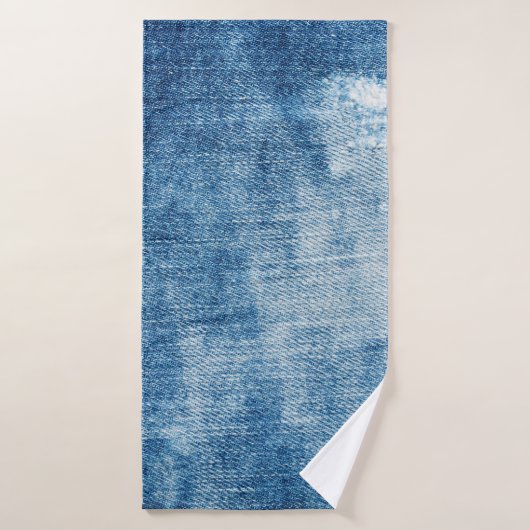 Texture des jeans en denim bleu (Serviette de bain)