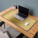 Texture d'or métallique simple Monogramme à bande<br><div class="desc">Arrière - plan d'image de texture or métallique de luxe accentué avec des rayures géométriques or brillant. Design minimaliste moderne et simple. monogramme personnalisé en option.</div>