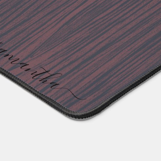 Texture en bois Brown foncé simple Monogramme pers (Coin)