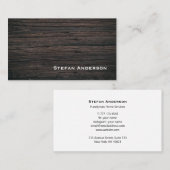 Texture en bois carte de visite professionnel (Devant / Derrière)