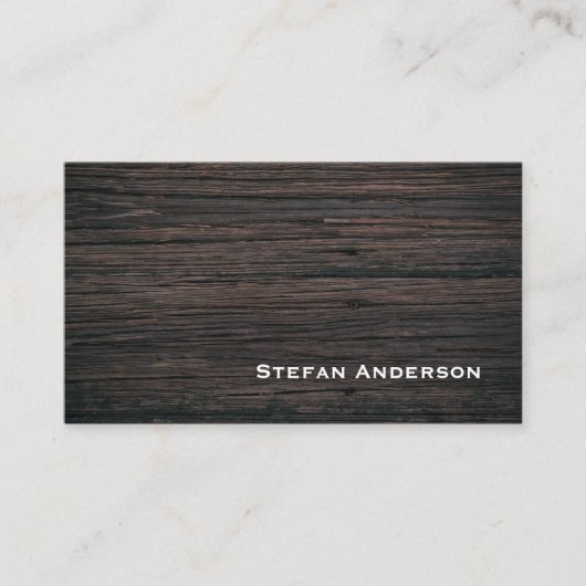 Texture en bois carte de visite professionnel (Devant)