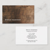 Texture en bois carte de visite professionnel (Devant / Derrière)