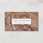 Texture en bois rustique Carte de visite moderne (Devant)