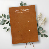 TEXTURE EN CUIR BRANCHÉ 2 CARTE D'AFFICHAGE D'ÉTIQ