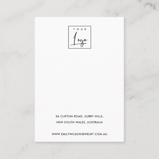 TEXTURE EN CUIR BRANCHÉ 2 CARTE D'AFFICHAGE D'ÉTIQ (Dos)