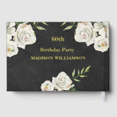 Texture en cuir Floral fête d'anniversaire Gold Fo (Verso)