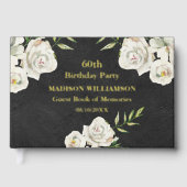 Texture en cuir Floral fête d'anniversaire Gold Fo (Recto)