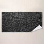 Texture en cuir noir (Serviette de bain)