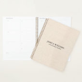 Texture en lin beige simple typographie noire (Devant avec enveloppe)