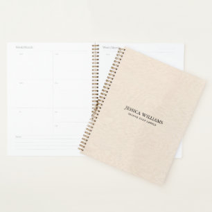 Texture en lin beige simple typographie noire