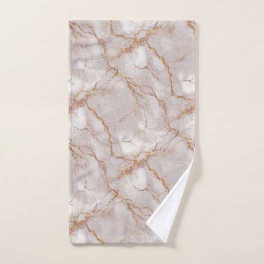 Texture en marbre blanc et or (Serviette à main)