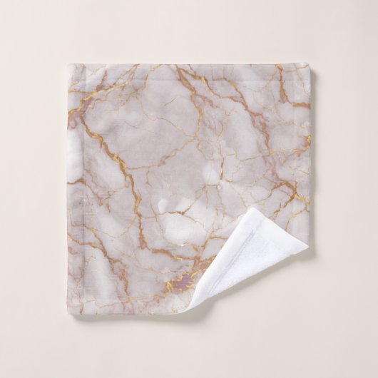 Texture en marbre blanc et or (Gant de toilette)