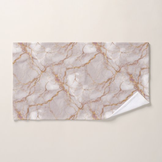 Texture en marbre blanc et or (Serviette à main)