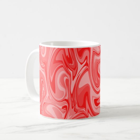 Texture en marbre - Tons rouges Café Mug (Devant gauche)