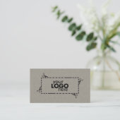 Texture et Carte de visite de logo subtil Faux Fab (Debout devant)