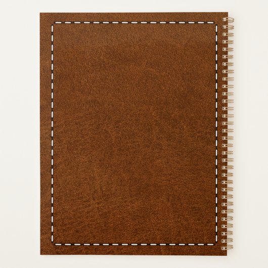 Texture et pointillage en cuir Brown (Dos)