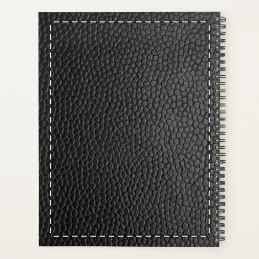 Texture et pointillage en cuir noir (Dos)