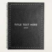 Texture et pointillage en cuir noir (Devant)