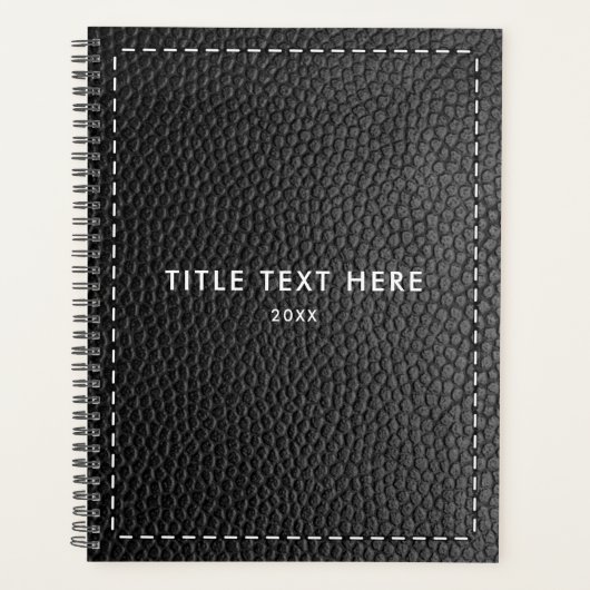 Texture et pointillage en cuir noir (Devant)