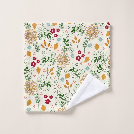 Texture florale élégante (Gant de toilette)