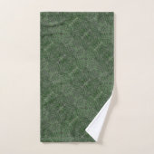 Texturé gris foncé-vert. (Serviette à main)