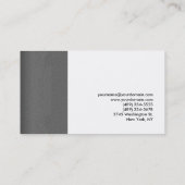 Texture gris noir Carte de visite moderne (Dos)