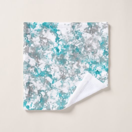texture gris turquoise et marbre blanc (Gant de toilette)