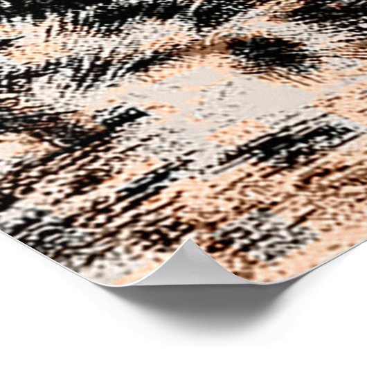 Texture léopard, motif poster de animal léopard (Coin)