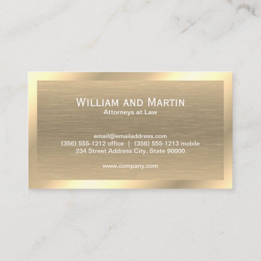 Texture métal or | Carte de visite DE CODE QR (Dos)