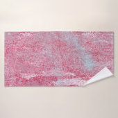 Texture métallique avec rayures et fissures abstra (Serviette de bain)