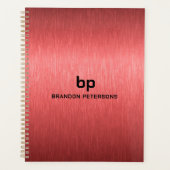 Texture métallique noire minimaliste rouge (Devant)