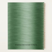 Texture métallique verte personnalisée Texte noir (Dos)