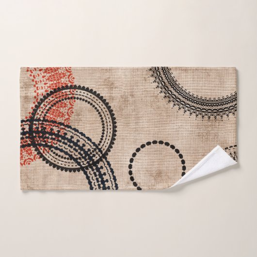 Texture minimaliste Geo Motif (Serviette à main)