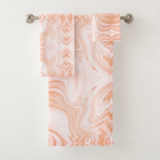 Texture moderne orange blanc imitation marbre (En situation)