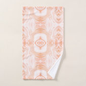 Texture moderne orange blanc imitation marbre (Serviette à main)