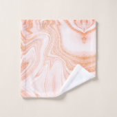 Texture moderne orange blanc imitation marbre (Gant de toilette)