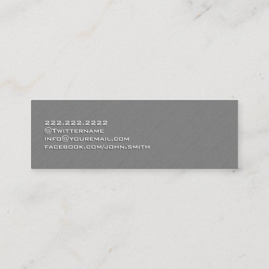 Texture murale gris clair Mini Carte de visite (Dos)