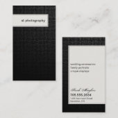 Texture noire élégante de carte de visite de (Devant / Derrière)