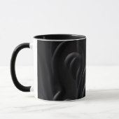 Texture noire moderne et imaginaire Coffee Mugs (Gauche)